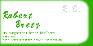 robert bretz business card